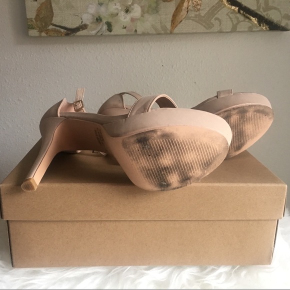 Forever 21 Nude Strap Heels Size 10 - Picture 3 of 5
